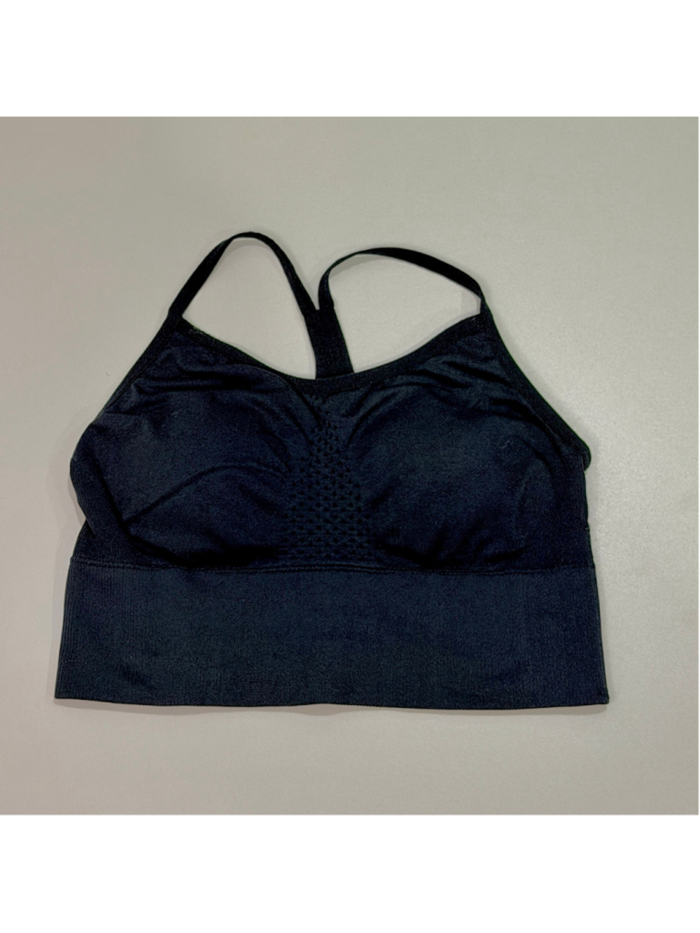 Fruit of the Loom Women's Sports Bra M/Tall Black Padded Racerback - b4